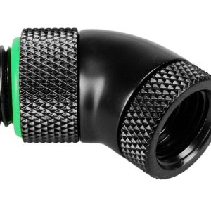 Bitspower 45 Degree Adapter 1/4 to Female 1/4 inch Rotate - Matt Black