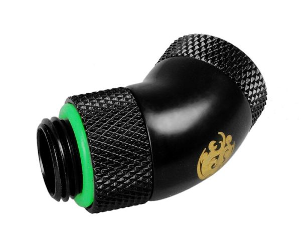 Bitspower 45 Degree Adapter 1/4 to Female 1/4 inch Rotate – Matt Black