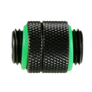 Bitspower Adapter 2x 1/4 Inch - Rotate - Matt Black