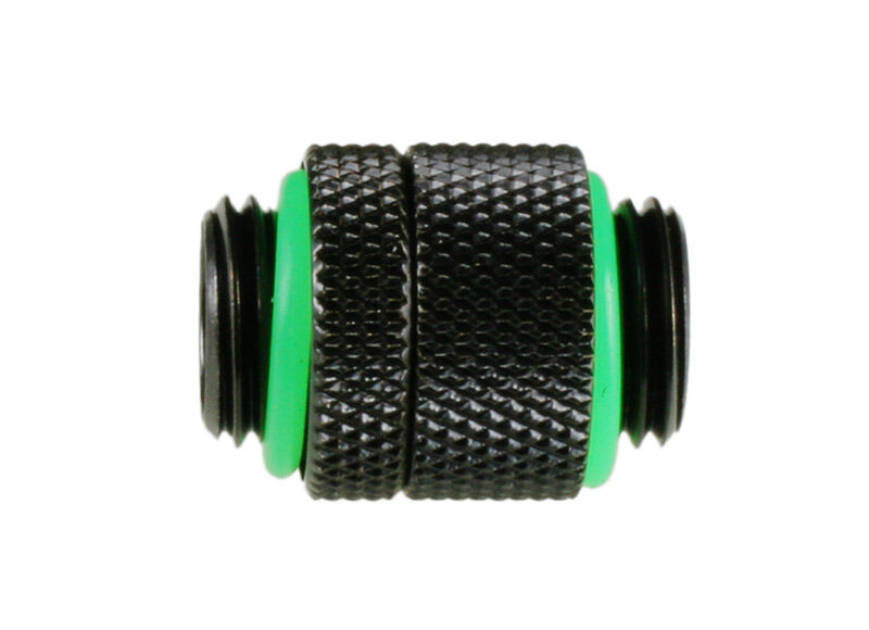 Bitspower Adapter 2x 1/4 Inch - Rotate - Matt Black