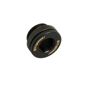 Adapter Bitspower 1/4 inch to Female 1/4 inch - Matt Black