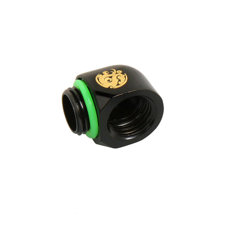 Bitspower Angle 1/4 inch to Female 1/4 inch - Matt Black