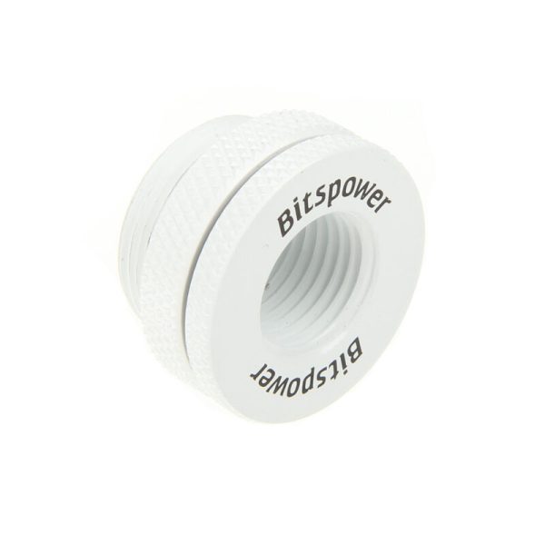 Adapter Bitspower 1/4 inch to Female 1/4 inch – Deluxe White