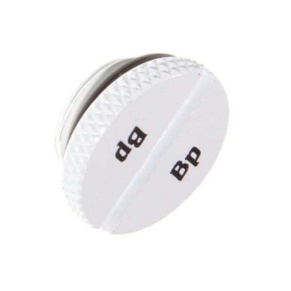 Bitspower plug 1/4 inch, flat- Deluxe White