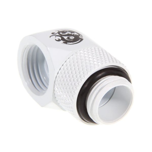 Bitspower angle 1/4 inch to Female 1/4 inch, rotate – Deluxe White