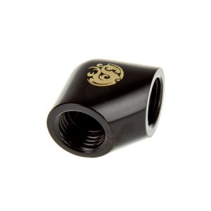 Bitspower Adapter 90 degree 2x G1/4 inches - matte black : image 1