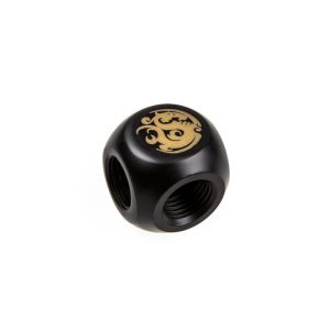 Bitspower T-Adapter 3x IG 1/4 inch - carbon black