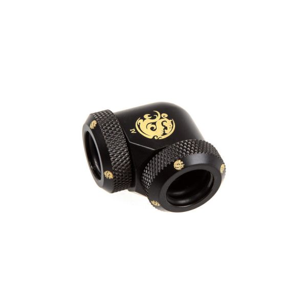 Bitspower Multi-Link Adapter 90 degree 12mm OD – carbon black