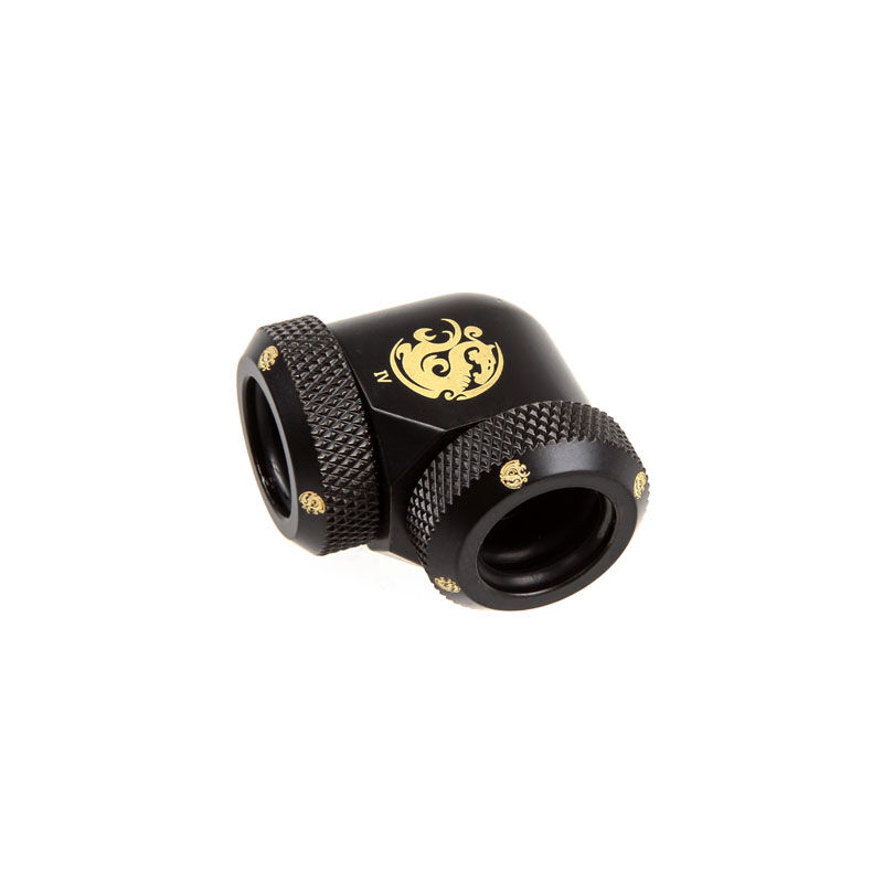 Bitspower Multi-Link Adapter 90 degree 12mm OD - carbon black