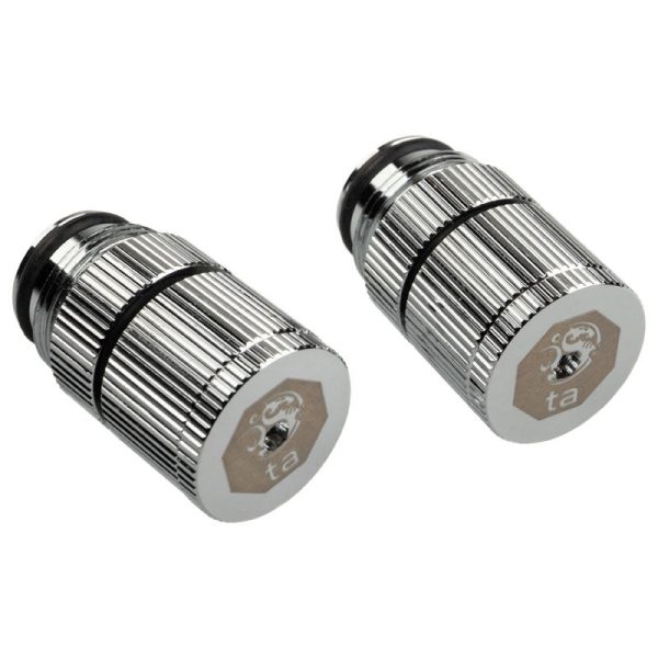 BitsPower Touchaqua water outlet G1 / 4 inch male – 2-pack, silver