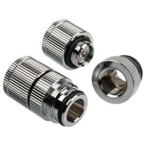 BitsPower Touchaqua water outlet G1 / 4 inch male - 2-pack, silver