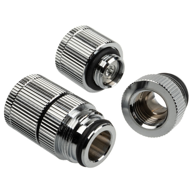 BitsPower Touchaqua water outlet G1 / 4 inch male - 2-pack, silver