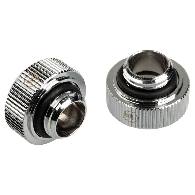 BitsPower Touchaqua adapter connection G1 / 4 inch male to 16mm AD hardtube - 2-pack, silver : image 2