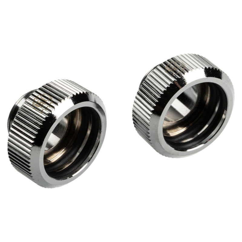 BitsPower Touchaqua adapter connection G1 / 4 inch male to 16mm AD hardtube - 2-pack, silver : image 1