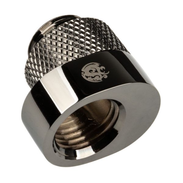 BitsPower X-Cross adapter G1 / 4 inch male to G1 / 4 inch female thread – 5mm offset, glossy black