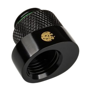 BitsPower X-Cross adapter G1 / 4 inch male to G1 / 4 inch female thread - 5mm offset, black matt