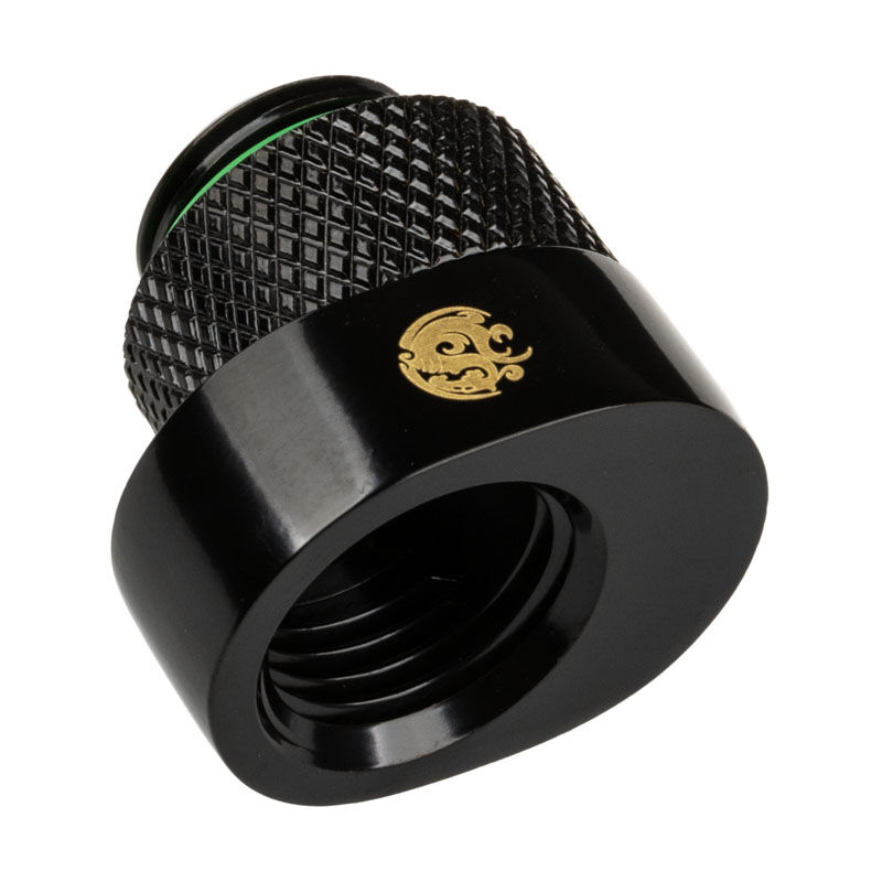 BitsPower X-Cross adapter G1 / 4 inch male to G1 / 4 inch female thread - 5mm offset, black matt