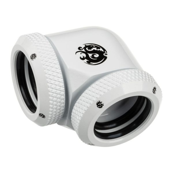 BitsPower Adapter 90 degrees 16mm AD hardtube to 16mm AD hardtube – white