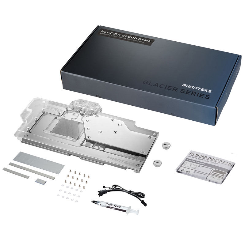 PHANTEKS Glacier G6000 STRIX GPU Water Block, ASUS RX 6800/6900 Strix / TUF, D-RGB - silver
