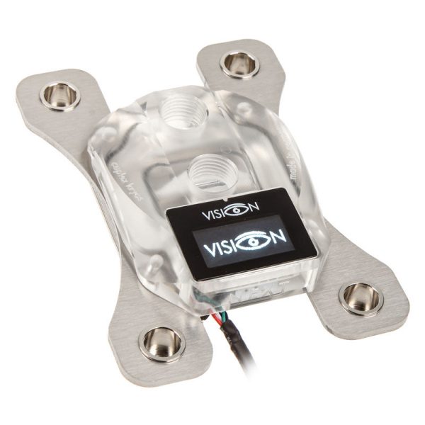 Aquacomputer cuplex kryos NEXT with VISION AM4/AM5 – acrylic / nickel
