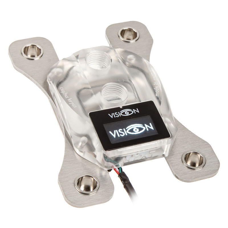 Aquacomputer cuplex kryos NEXT with VISION AM4/AM5 - acrylic / nickel