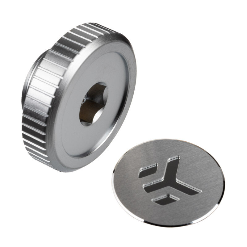 EK-Quantum Torque Plug w/Badge - Satin Titanium