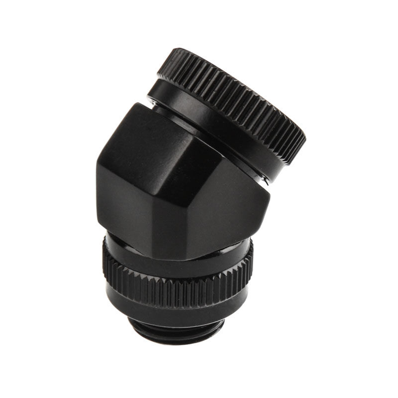 PHANTEKS Rotary Hard Tube Fitting 12mm 45 degrees G1 / 4 - black, rotatable : image 1