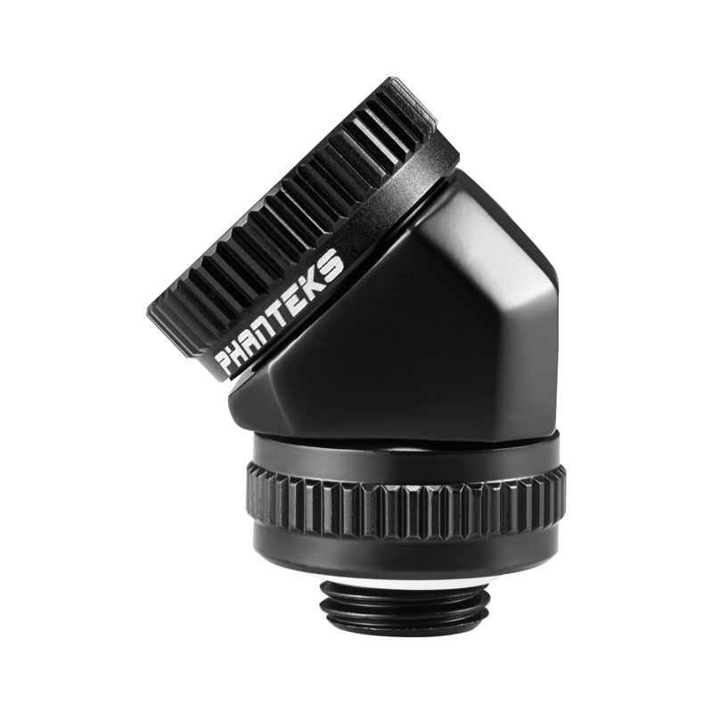 PHANTEKS Glacier Rotary Hard-Tube Fitting 16mm 45 degrees G1/4 - black, rotatable : image 5