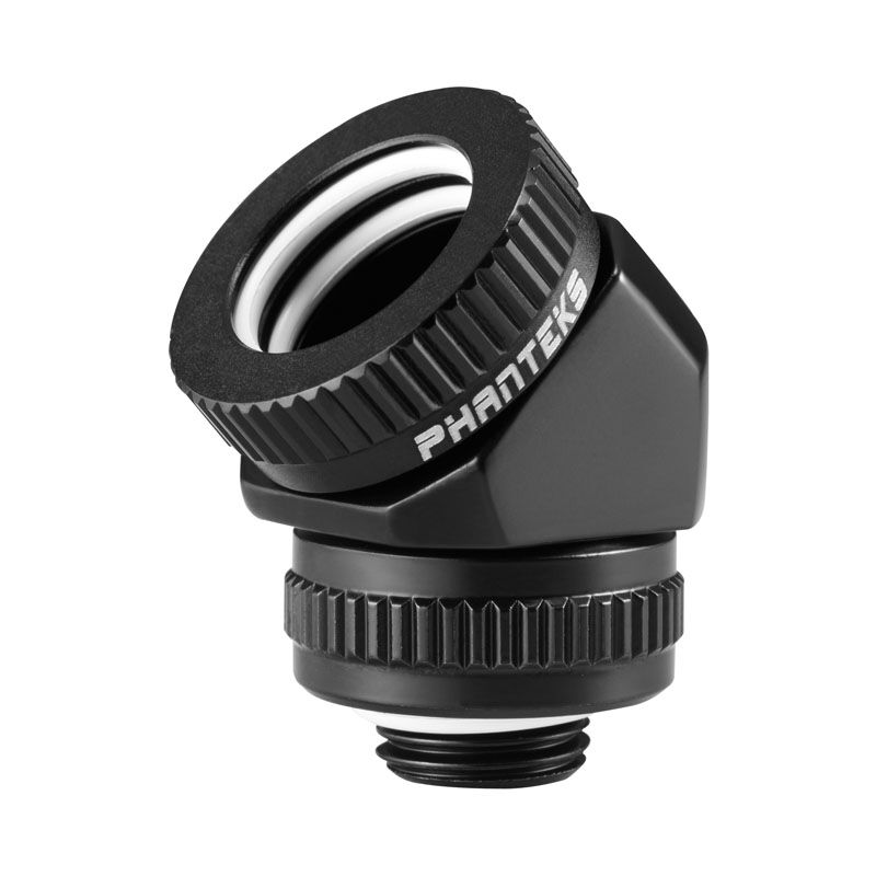 PHANTEKS Glacier Rotary Hard-Tube Fitting 16mm 45 degrees G1/4 - black, rotatable : image 2