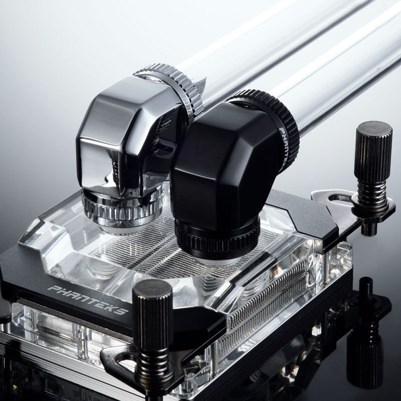 PHANTEKS Glacier Rotary Hard-Tube Fitting 16mm 45 degrees G1/4 - black, rotatable : image 4