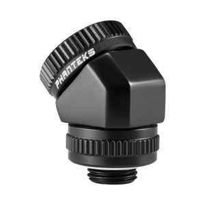 PHANTEKS Glacier Rotary Hard-Tube Fitting 16mm 45 degrees G1/4 - black, rotatable : image 1