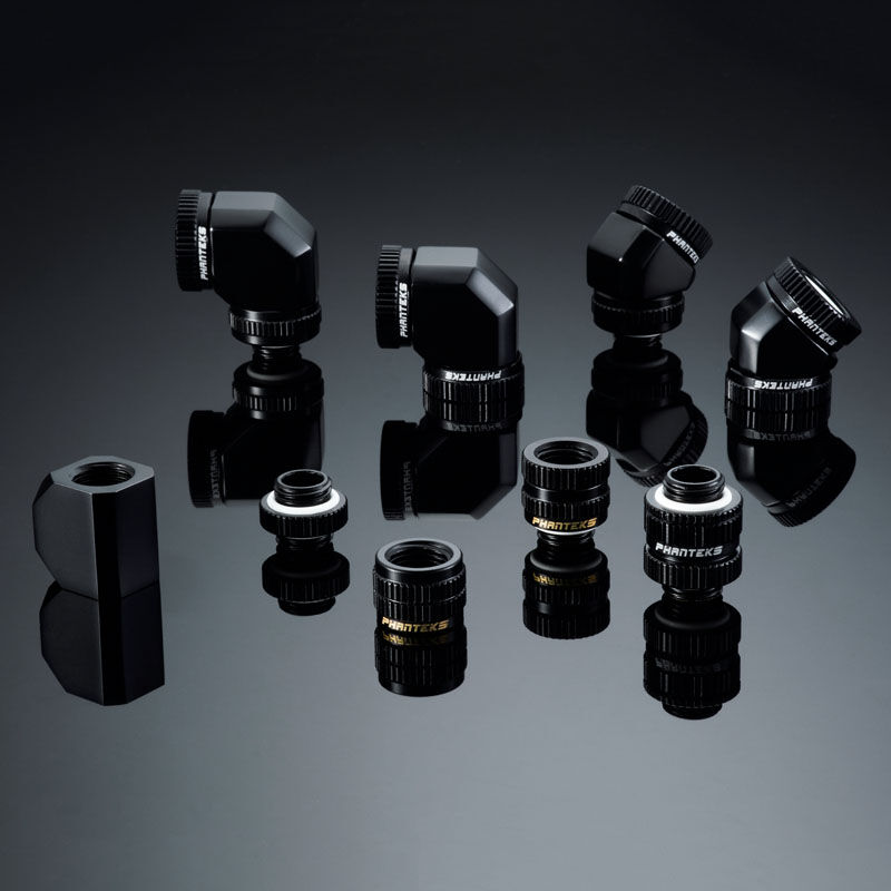 PHANTEKS Glacier Hard Tube Adapter 2x 16mm 45 degrees - black : image 6