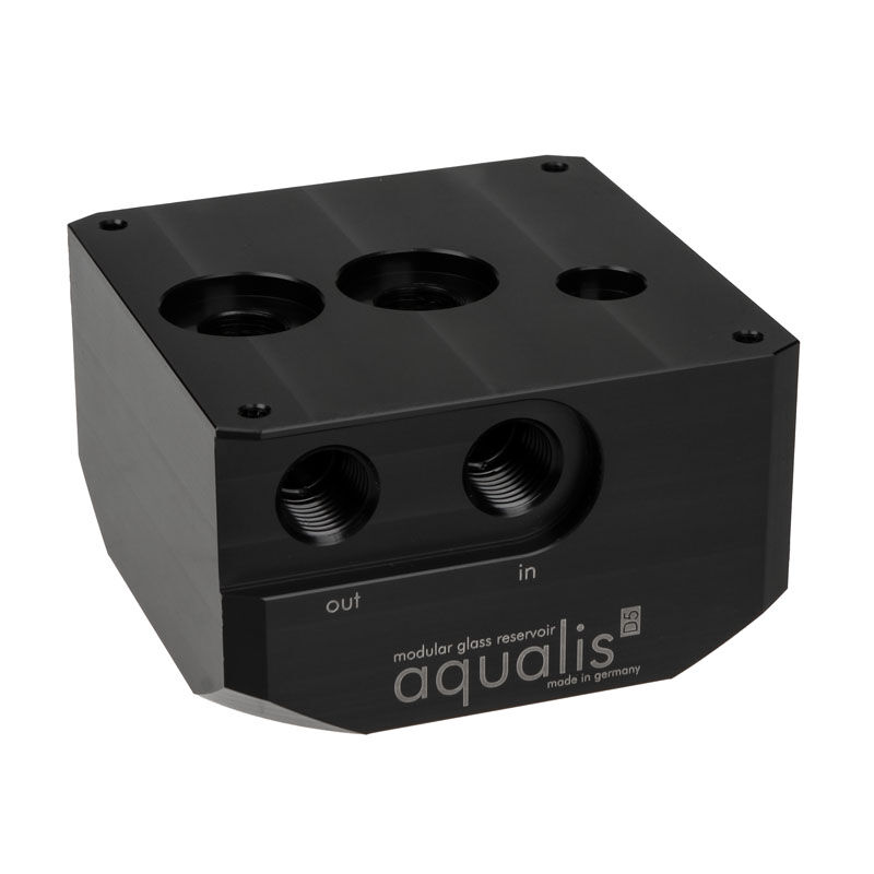 Aqua Computer Pump adapter for D5 pumps, compatible with aqualis base, G1/4