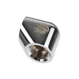 BitsPower Adapter 90 degrees 2x G1/4 - shiny silver
