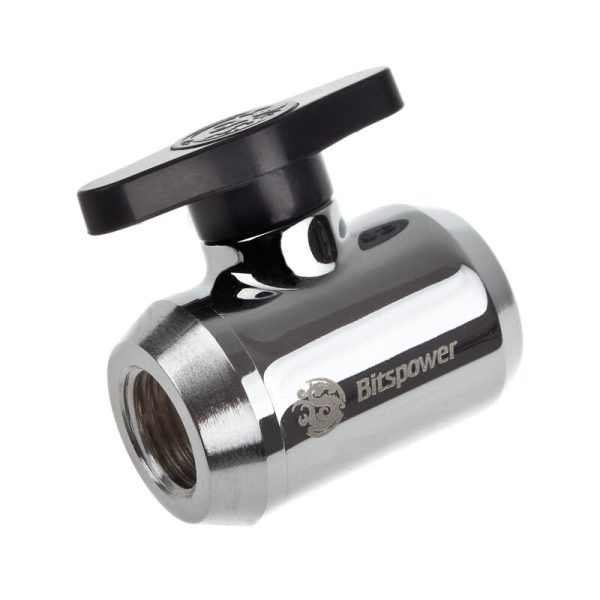 Bitspower Ball Valve 1/4 inch – Shiny Silver