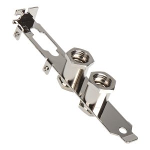 Koolance PCI slot bracket with 2 G1 / 4 inch ports - silver