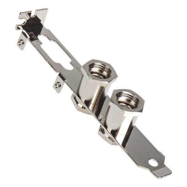 Koolance PCI slot bracket with 2 G1 / 4 inch ports – silver