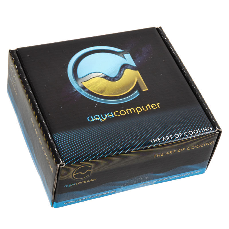 Aquacomputer VISION Touch table top unit, matte nickel plating, IR receiver and ambient temperature sensor