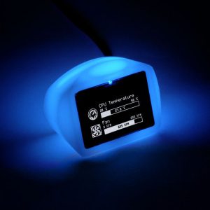 Aquacomputer VISION Glow table top unit with IR receiver and ambient temperature sensor