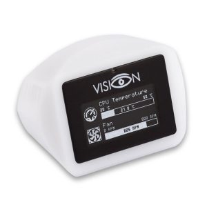 Aquacomputer VISION Glow table top unit with IR receiver and ambient temperature sensor