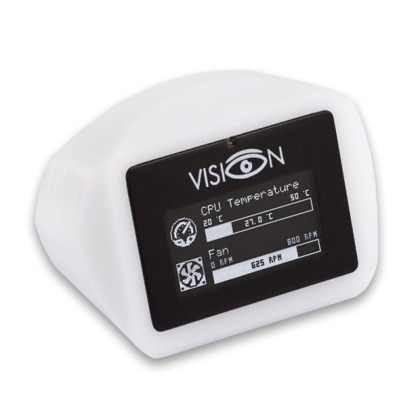 Aquacomputer VISION Glow table top unit with IR receiver and ambient temperature sensor