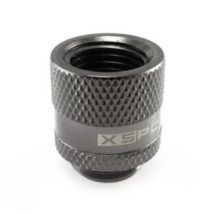 XSPC G1/4 Male to Female Rotary Fitting - Black Chrome : image 1