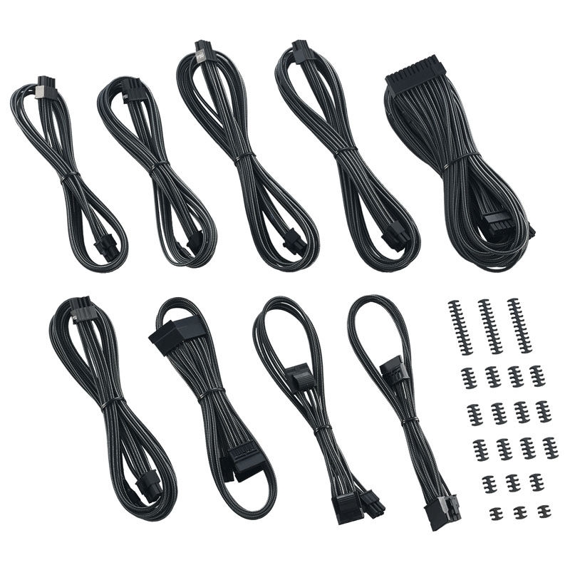 CableMod Classic ModMesh C-Series Cable Kit Corsair AXi, HXi and RM - carbon : image 1