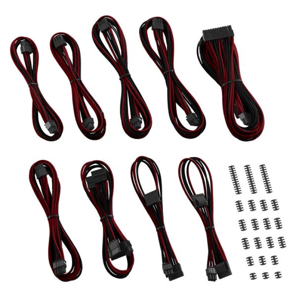 CableMod Classic ModMesh C-Series Cable Kit Corsair RMi and RMx – black / blood red