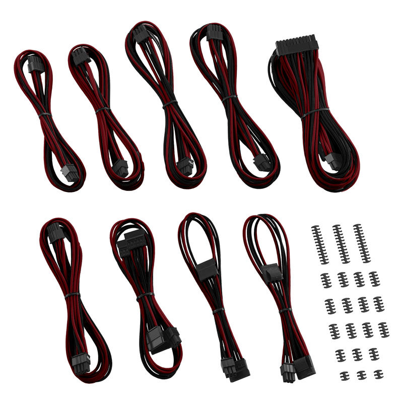 CableMod Classic ModMesh C-Series Cable Kit Corsair RMi and RMx - black / blood red