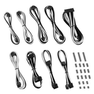 CableMod Classic ModMesh C-Series Corsair RMi and RMx Cable Kit - Black / White : image 1
