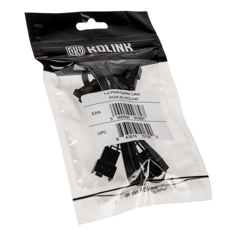 Kolink 1-4 PWM fan splitter cables - 35 cm