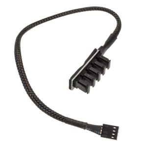 Akasa FLEXA FP5H PWM Splitter Hub - black