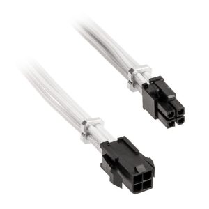 BitFenix Alchemy 4-pin ATX12V extension cable, 45 cm, sleeved - white