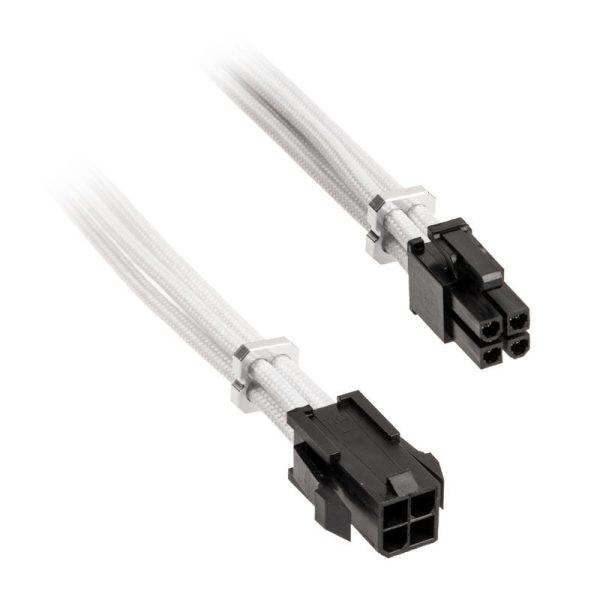 BitFenix Alchemy 4-pin ATX12V extension cable, 45 cm, sleeved – white